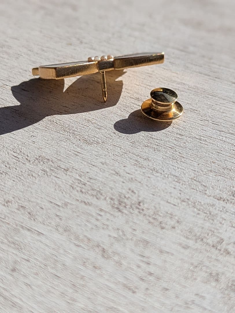 CHANEL シャネル ヴィンテージ ブローチ リボン 黒×ゴールド 上品 美品