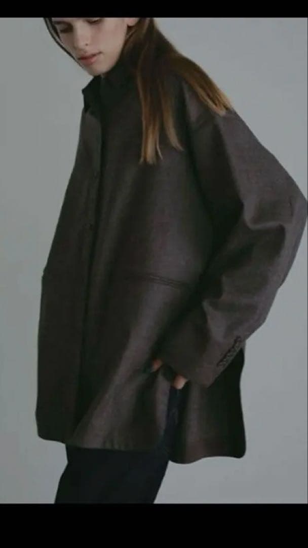 etre tokyo ハイカウント　フラノオーバーサイズシャツ