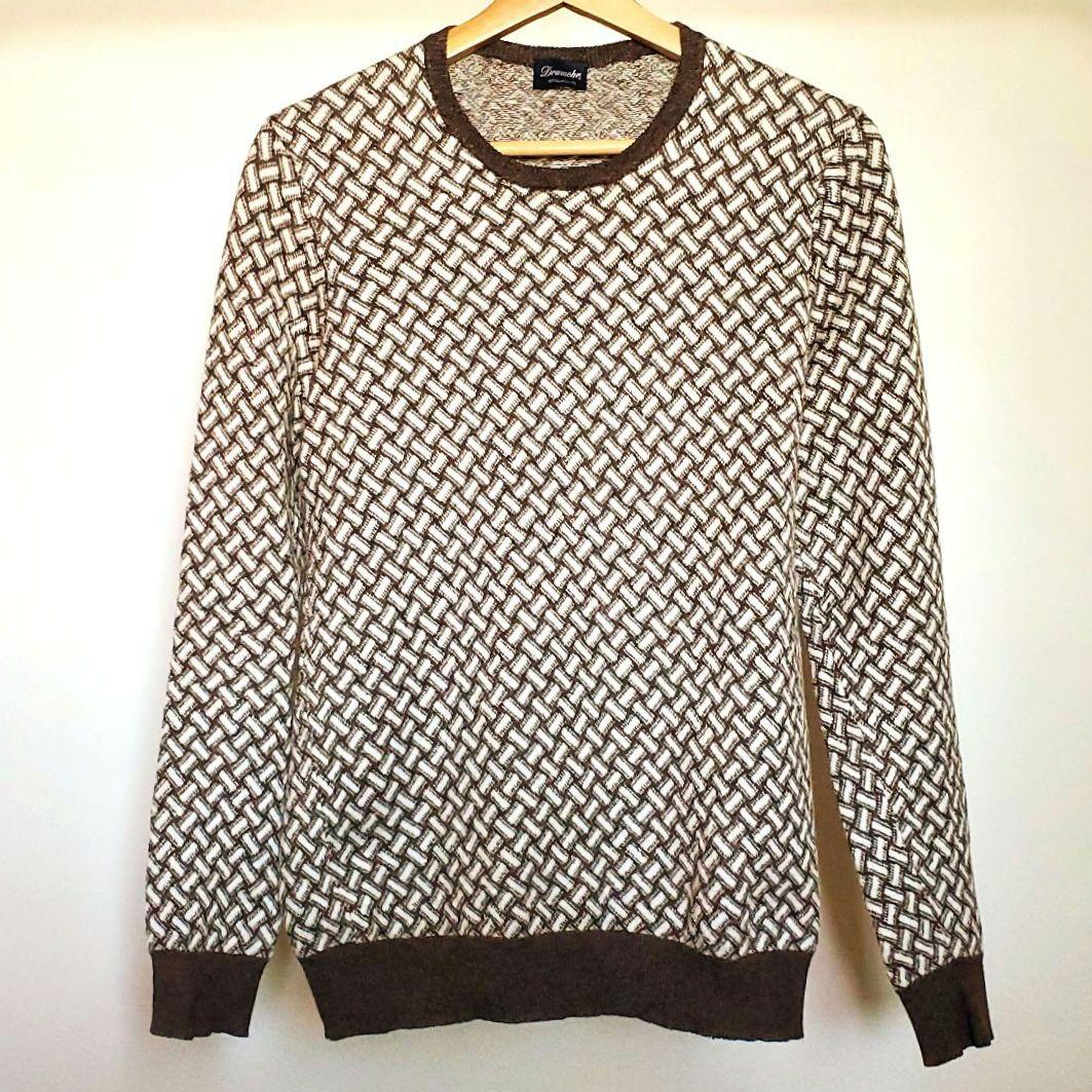 Drumohr ドルモア 長袖クルーネックニット ハイゲージ 48サイズ