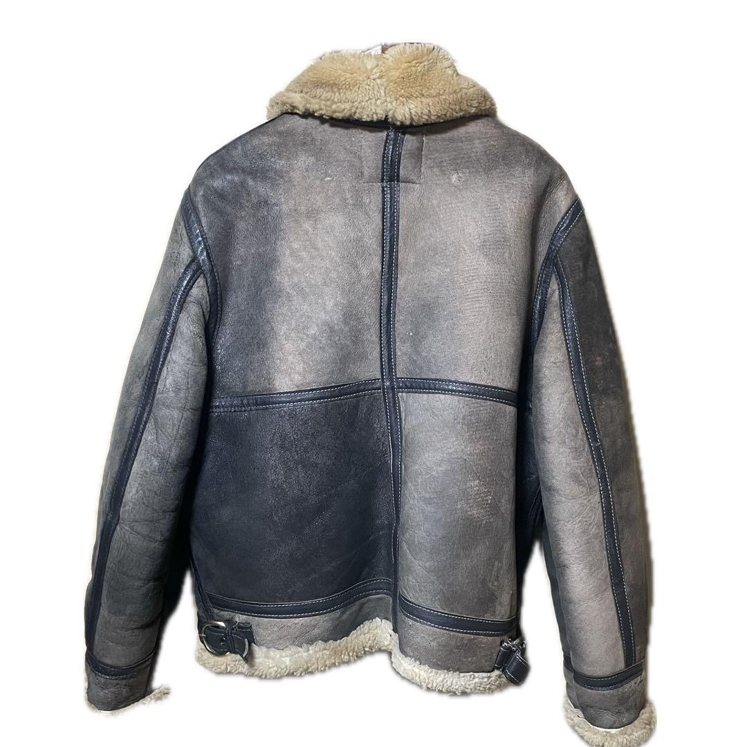 SCHOTT B-3 ムートンジャケット Lサイズ USA製 ゴールド金具 38