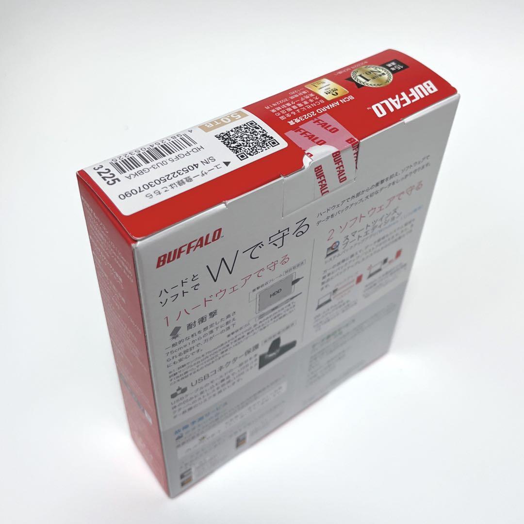 BUFFALO HD-PGF5.0U3-GBKA HDD 5TB ブラック