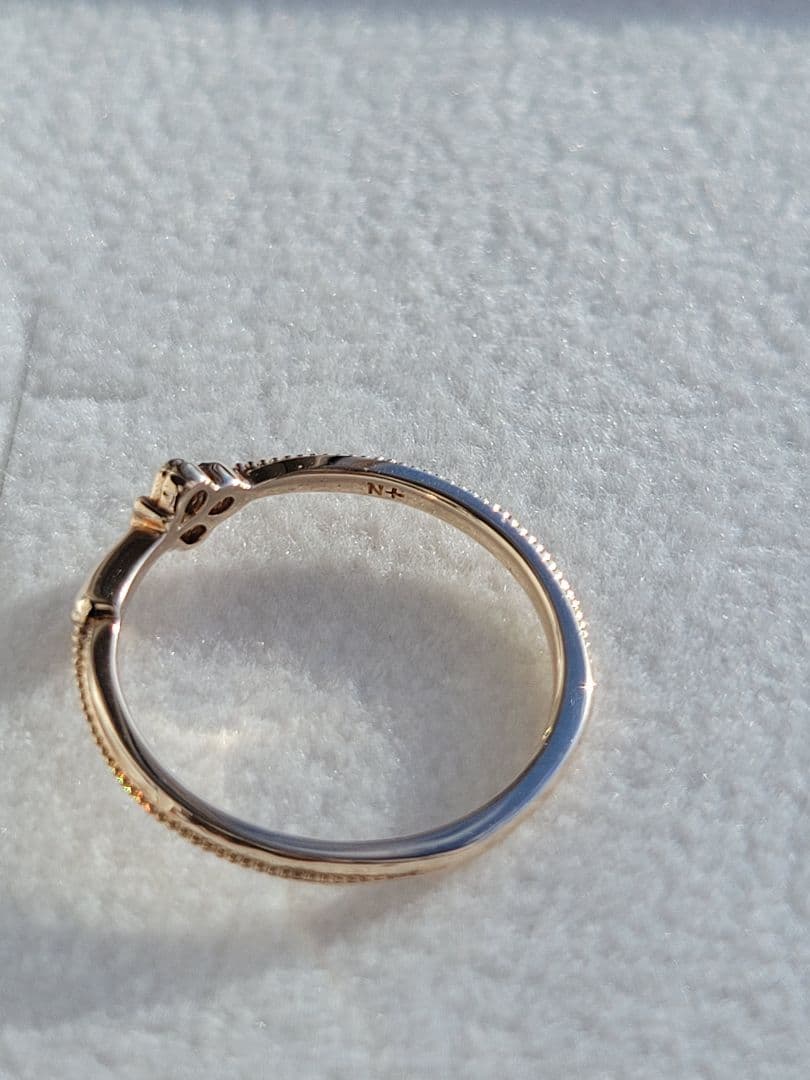 ねこ様★ノジェス K10 YG NOJESS ピンキーリング 指輪 5号 オパー