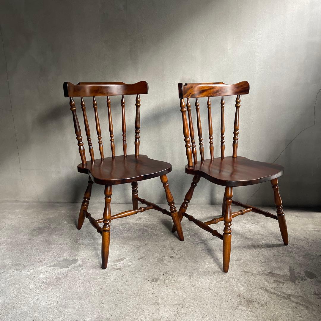 飛騨家具　ウィンザーチェア　2脚セット