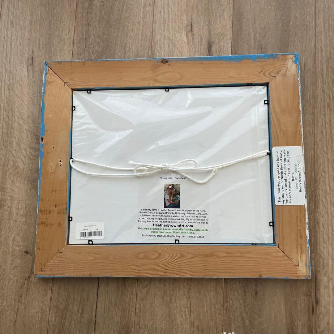 純正額付きHeather Brownアートフレーム絵画　ハワイロンハーマンwtw