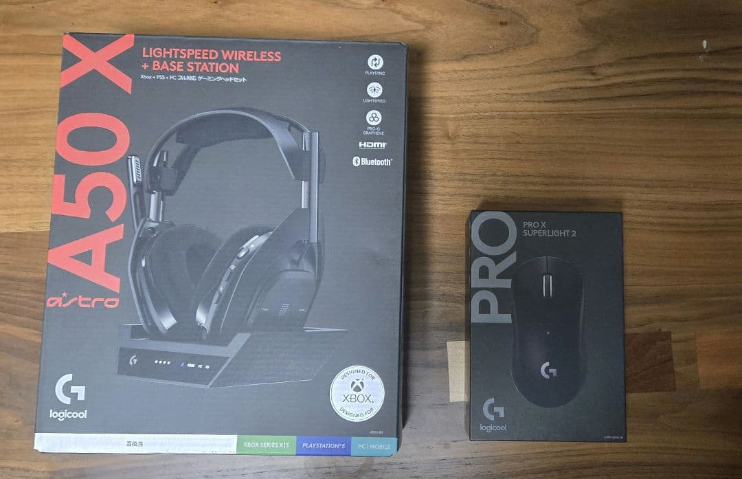 ヘッドホン Logicool ASTRO A50X-BK + SUPERLIGHT 2