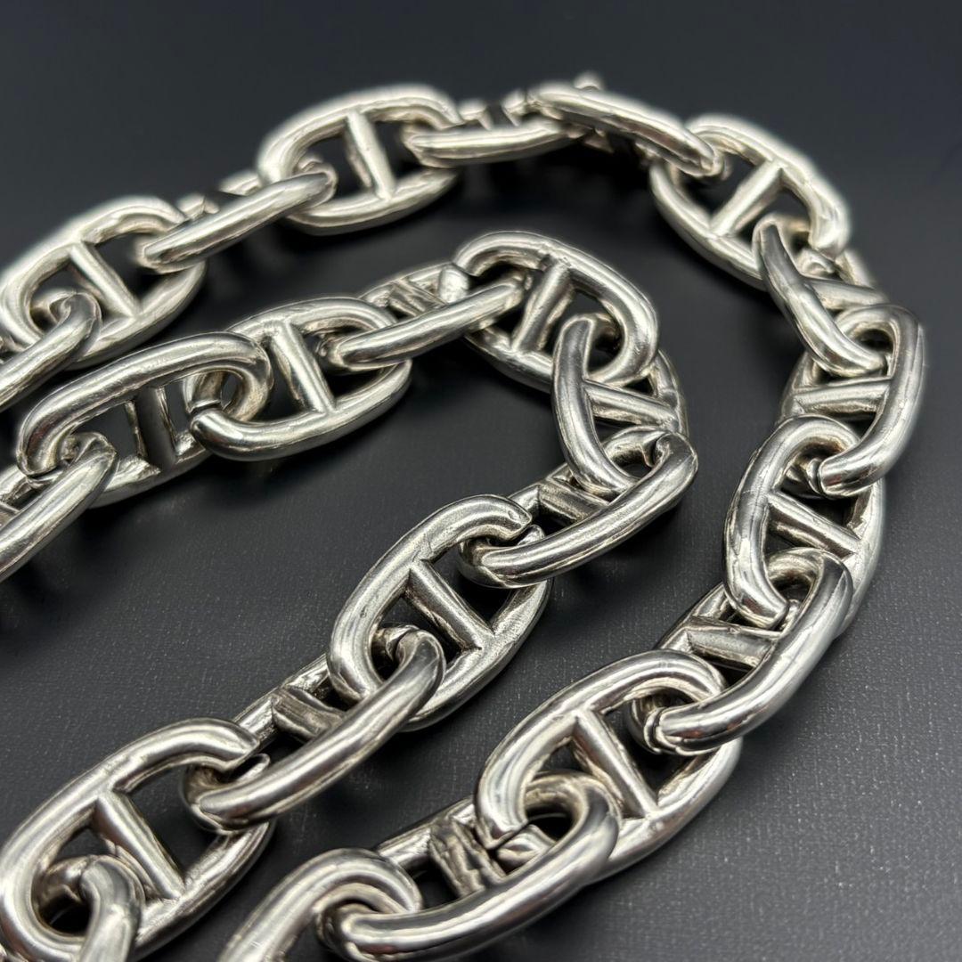 ヴィンテージ シェーヌ シルバー 925 刻印 アンカー チェーン 兼用