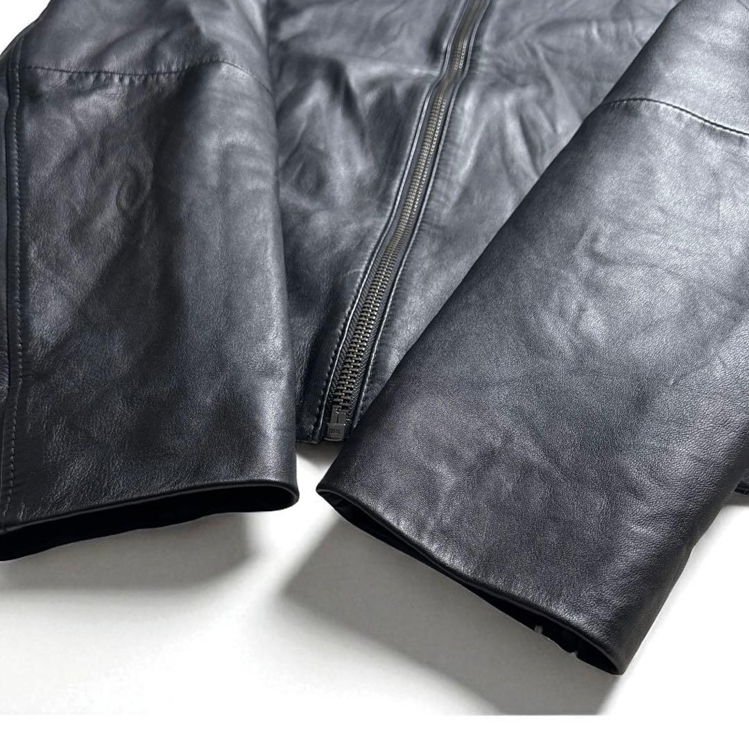 【 】極上ラムレザー！大人のライダースジャケットXL