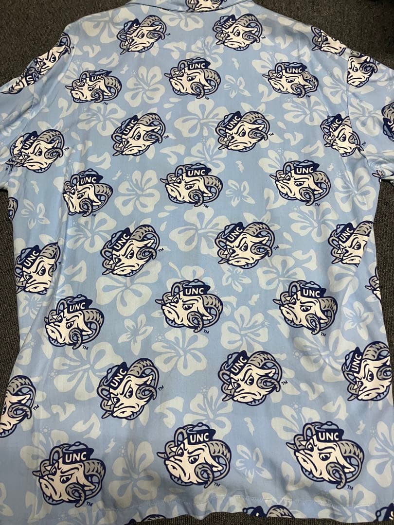 希少　90s ノースカロライナ　総柄アロハシャツ　XL