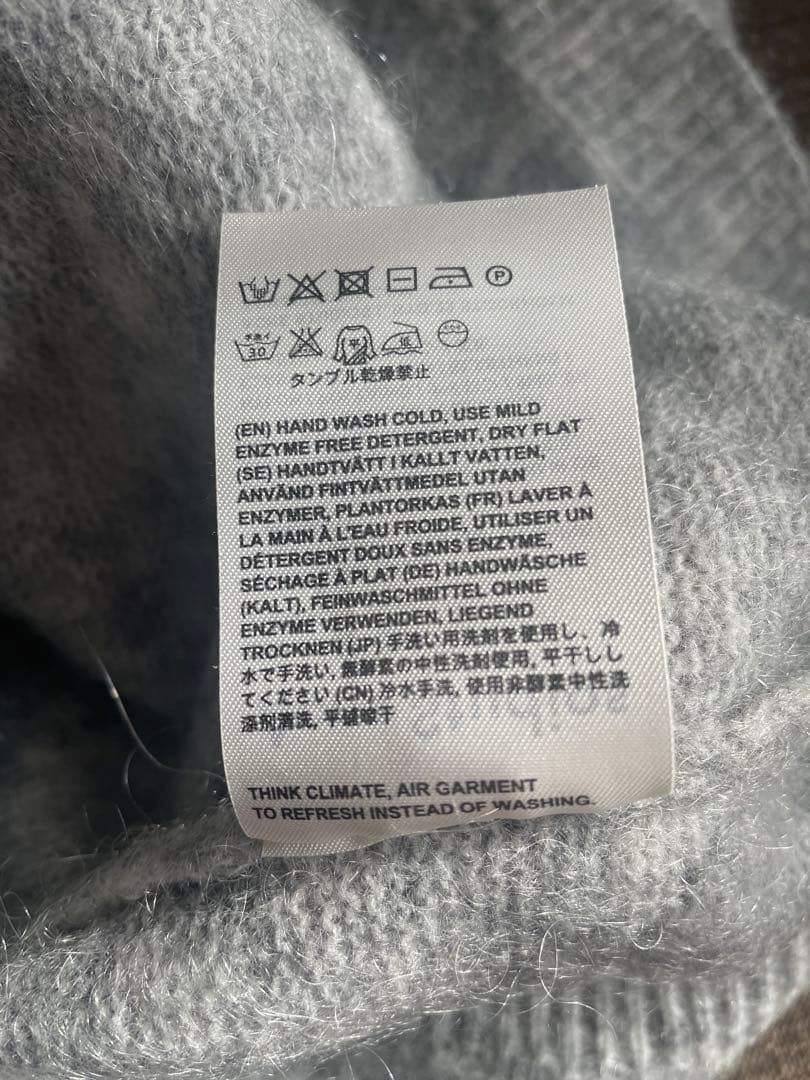 アクネストゥディオス ドラマティックモヘア ライトグレー S