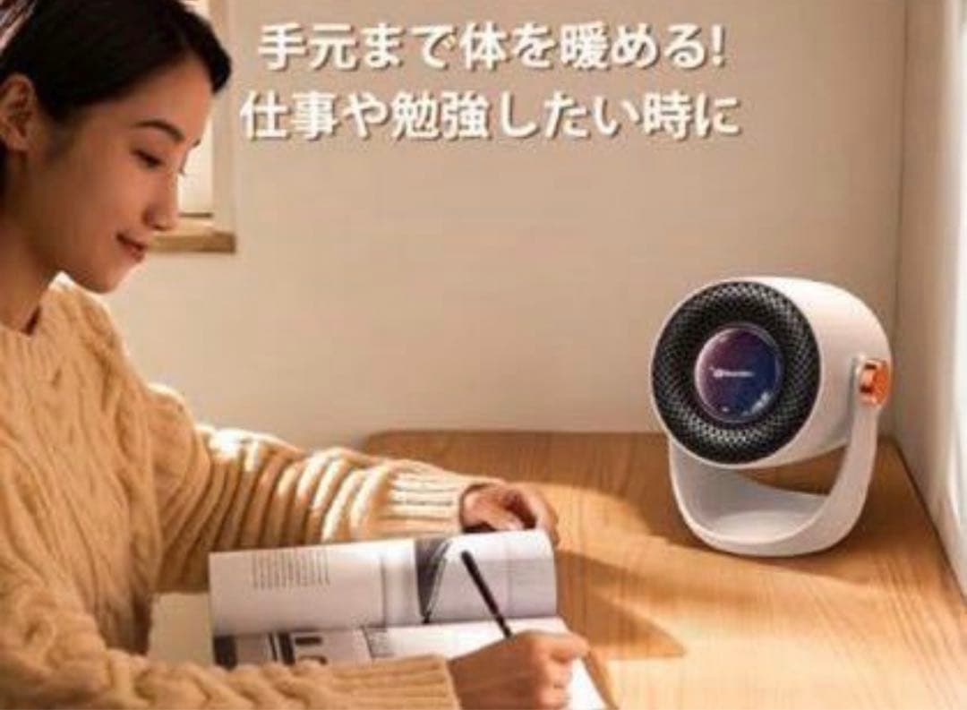 DesertWest セラミックヒーター 超小型 電気ファンヒーター 速暖 足元