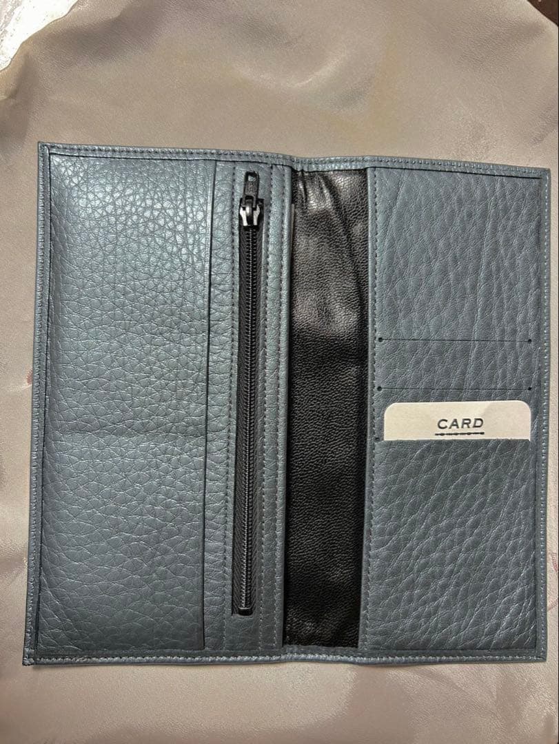 C*r様 【新品】皇居 限定 長財布 財布 ブルーグレー 型押し 牛革