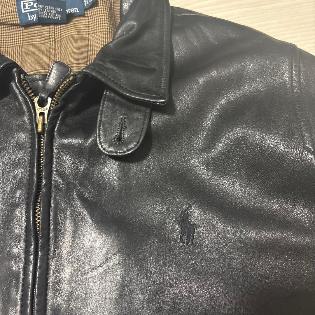 ラルフ　Ralph Lauren レザージャケット　ブラック　極美品