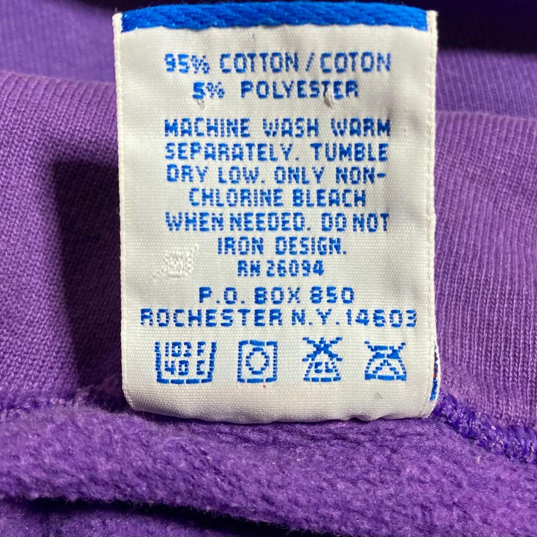 オールド 90s USA製 champion 前V スウェット フーディー 紫