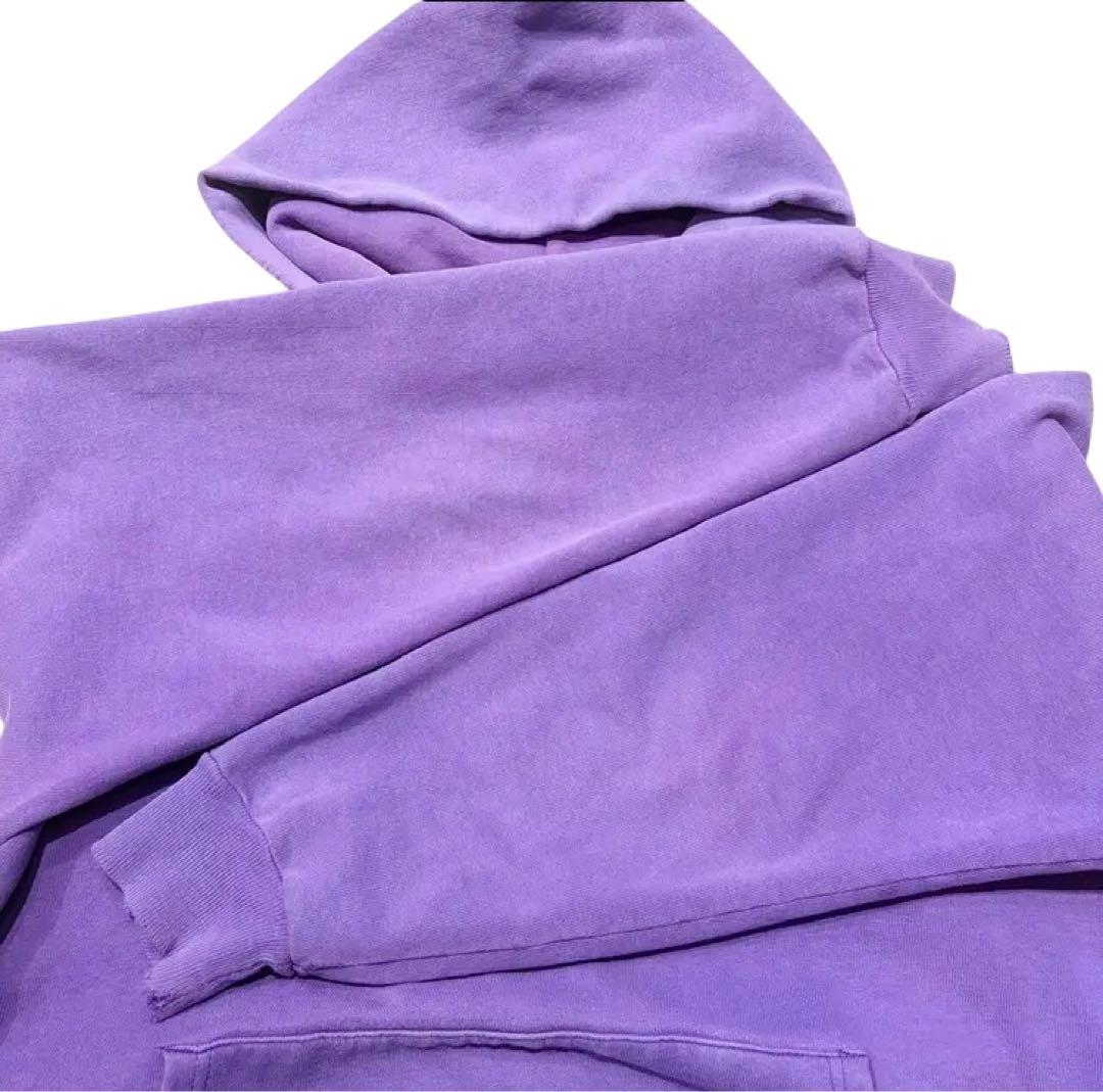 オールド 90s USA製 champion 前V スウェット フーディー 紫