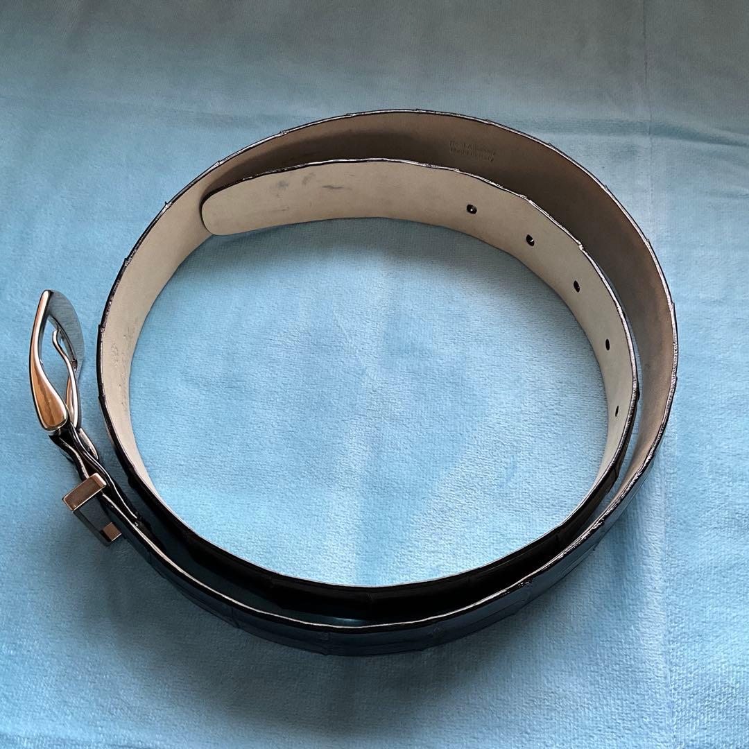 中古　ブルックスブラザーズ　ワニ革ベルト　サイズ32
