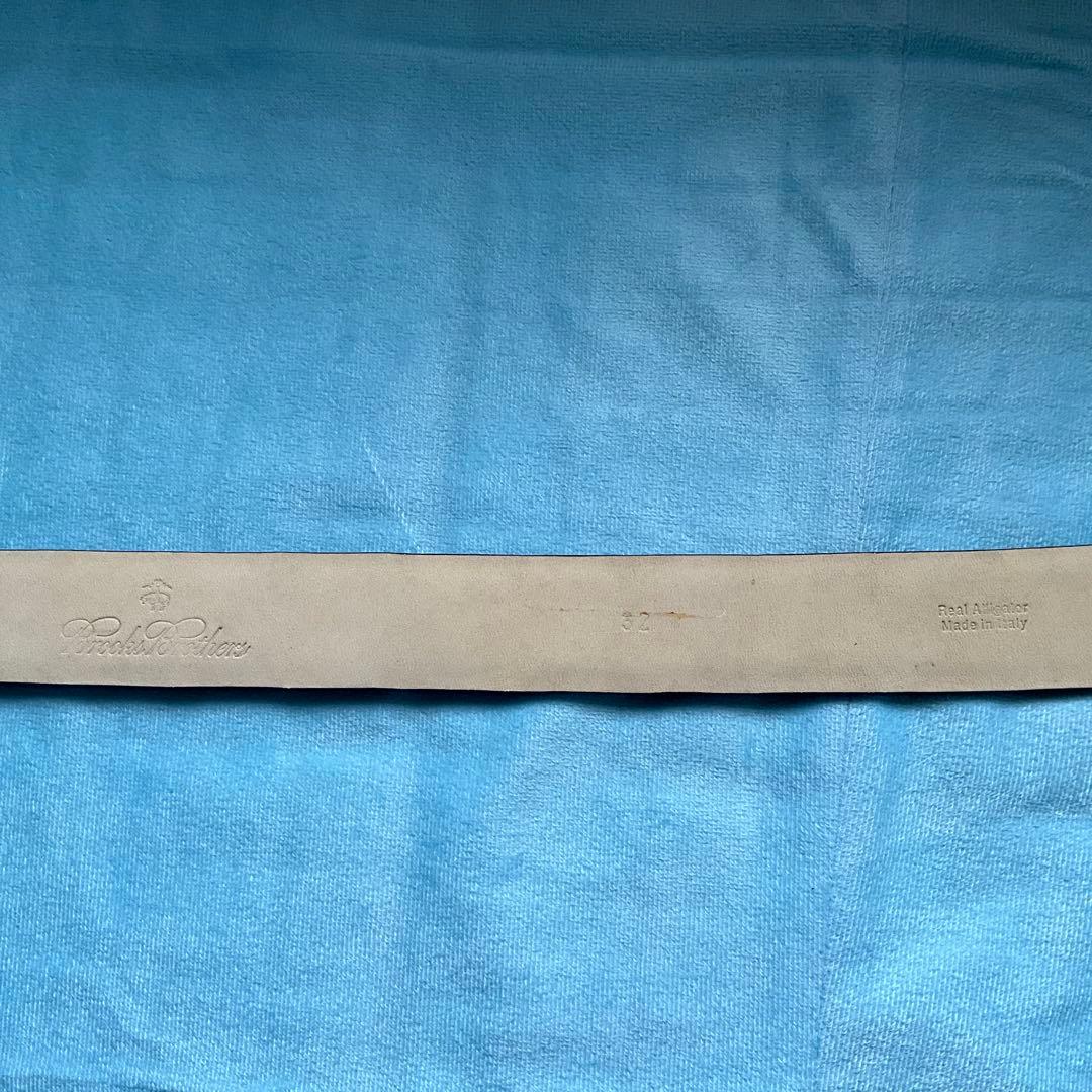 中古　ブルックスブラザーズ　ワニ革ベルト　サイズ32