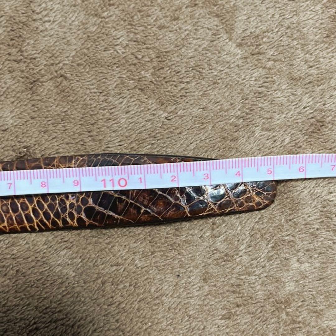 祖父譲り [希少/高級] クロコダイル ワニ革 レザーベルト CHAMPION