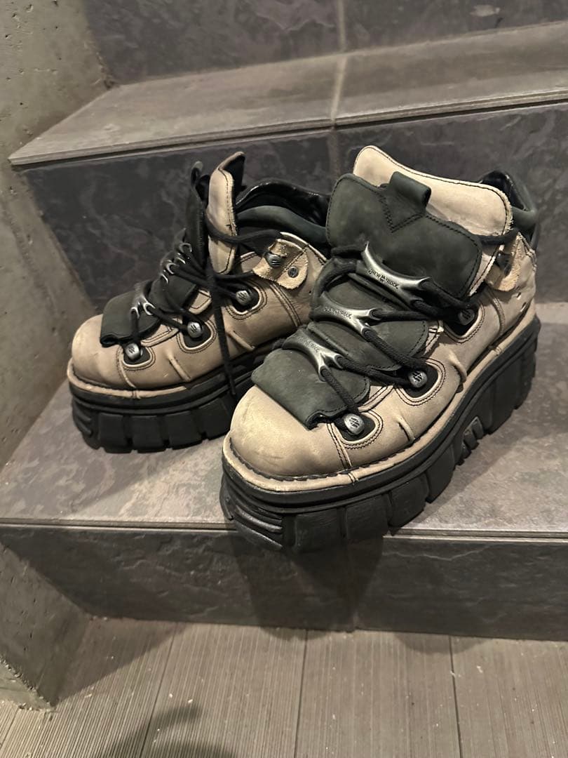 NEW ROCK 厚底ブーツ　M-106-C96 グレー