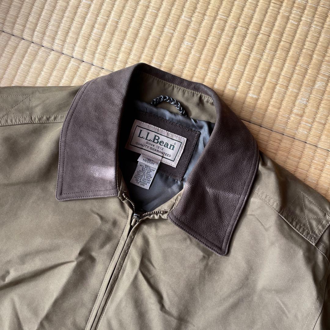 L.L.Bean スウィングトップ 襟レザー M カーキ