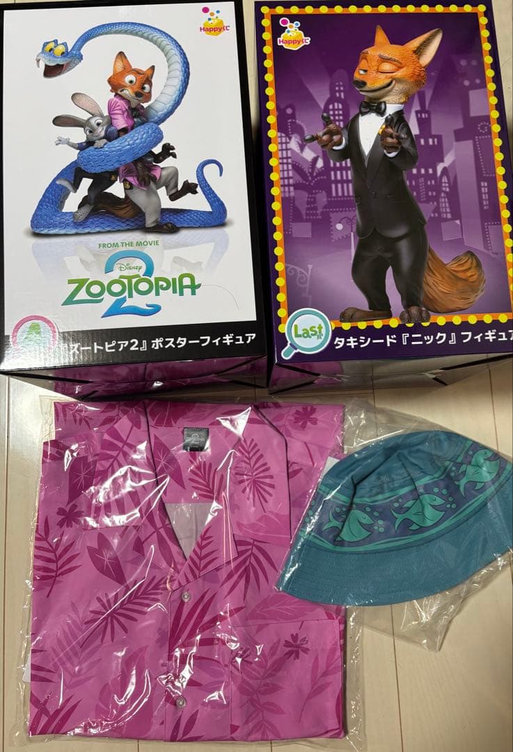 happyくじ　ズートピア2 A賞、ラストワン賞、4点セット