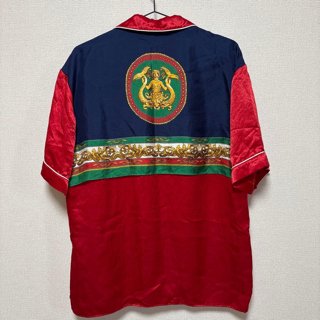 GUCCI マルチカラー　シルク半袖シャツ