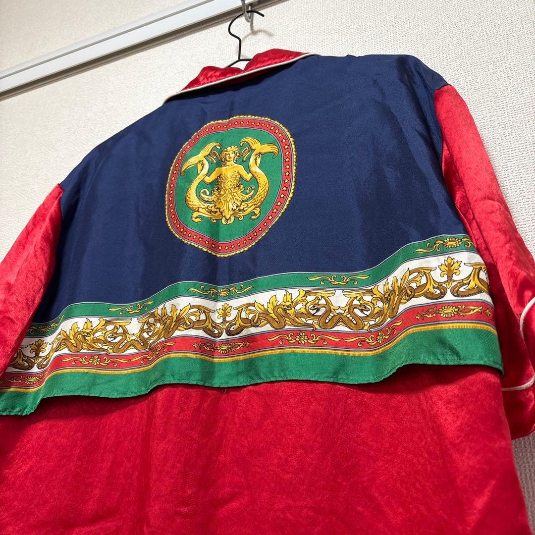GUCCI マルチカラー　シルク半袖シャツ