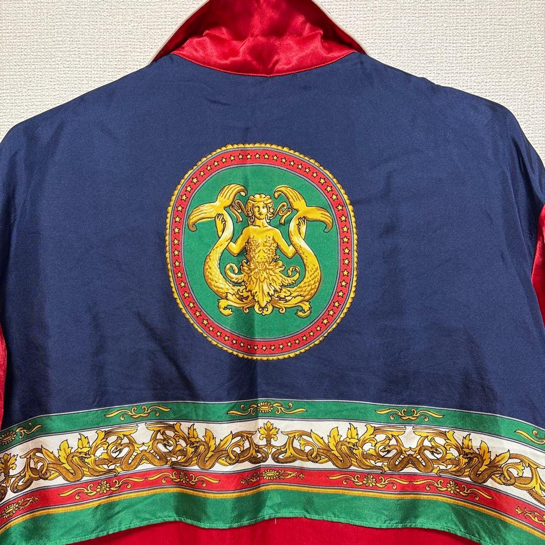 GUCCI マルチカラー　シルク半袖シャツ