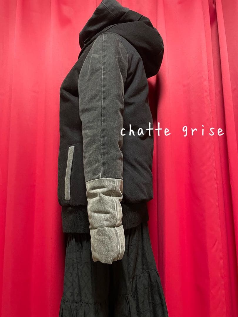 LIMIfeuリミフゥフードデニム切替ダウンジャケットワンサイズ黒ヨウジワイズ