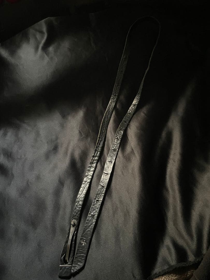 小物 m.a+ Leather Buckle Slim Belt Silver925