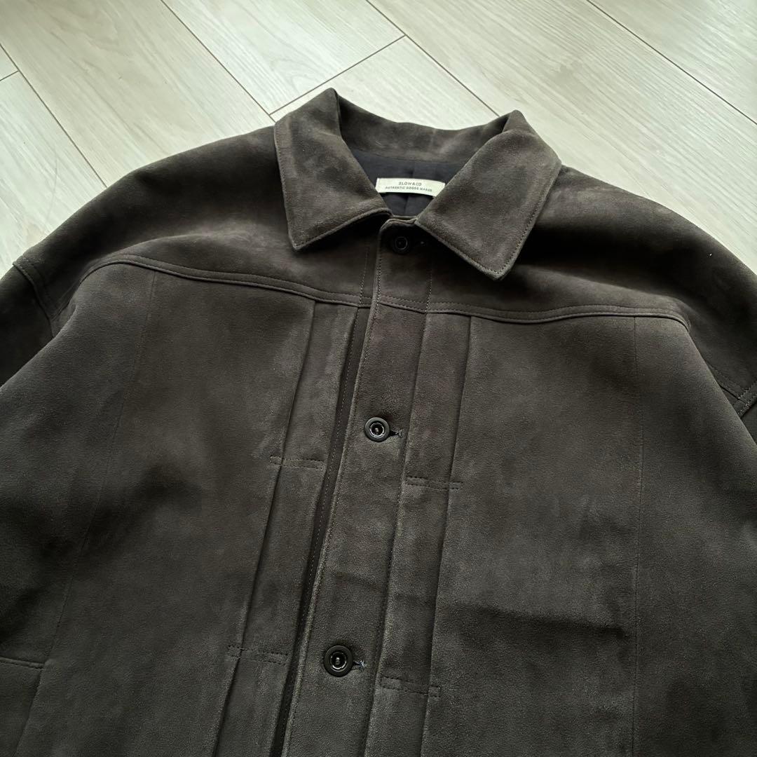 【定価15万】SLOW & CO シープスエード トラッカージャケット 3 墨黒
