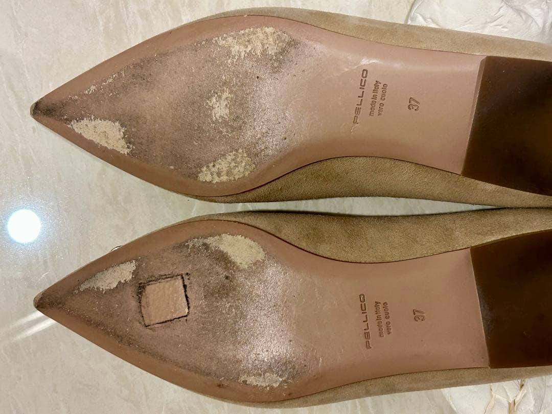 PELLICO ベージュ ポインテッドトゥパンプス 37/23.5cm