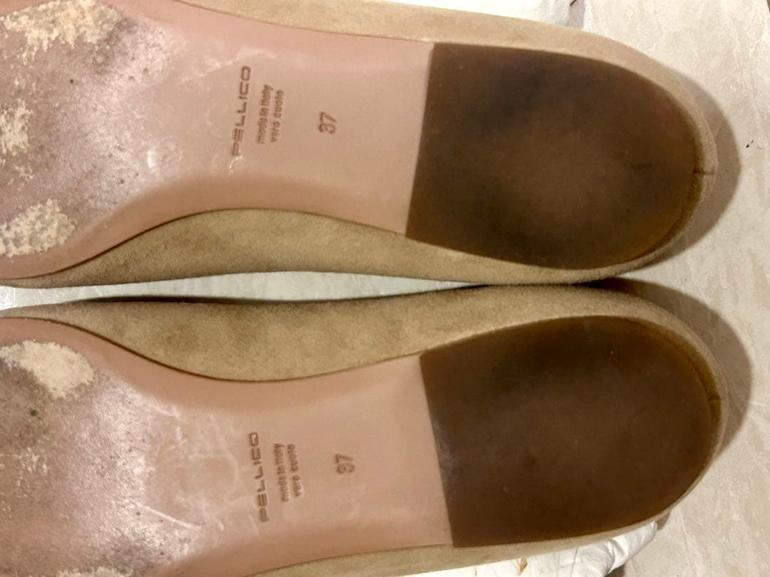 PELLICO ベージュ ポインテッドトゥパンプス 37/23.5cm