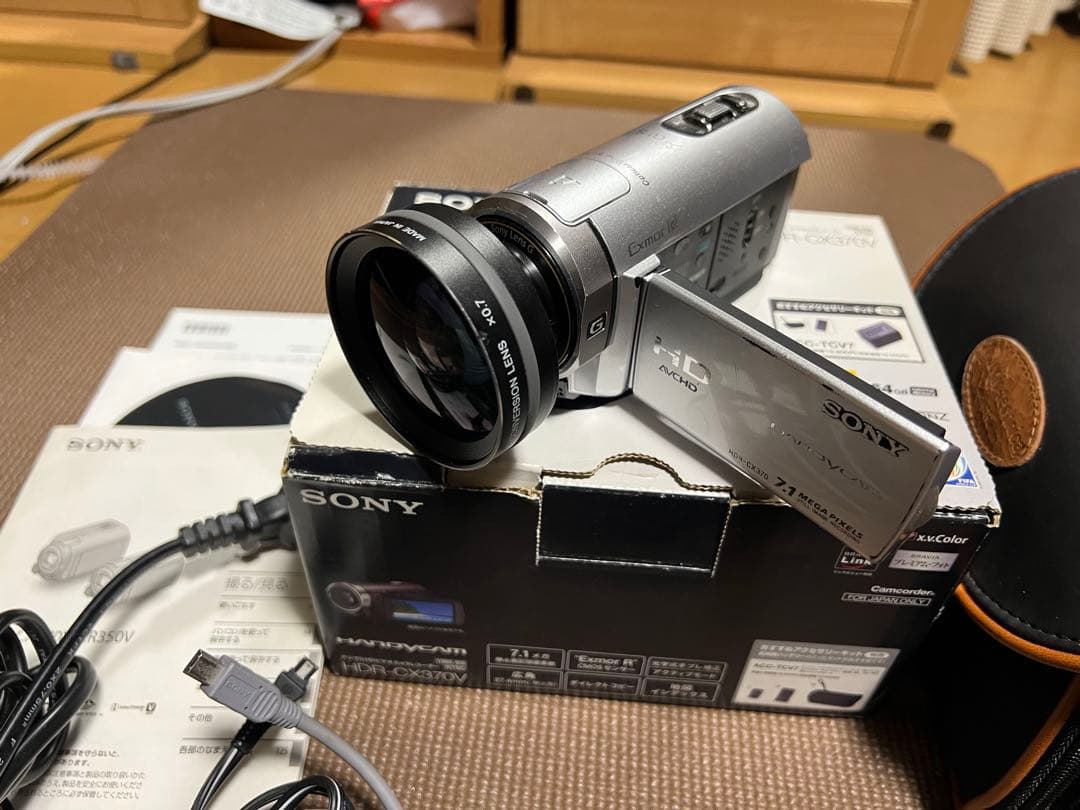 SONY HDR-CX370 コンバージョンレンズ、ガンマイク、バッテリー×2付