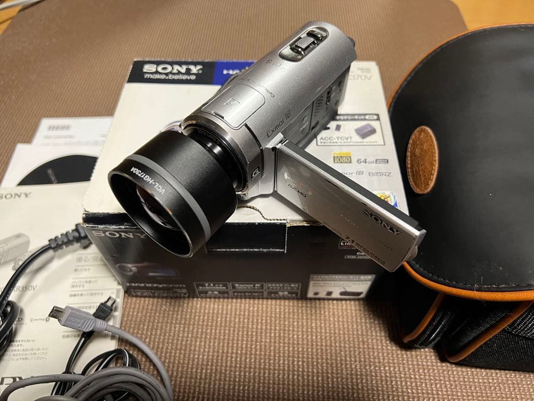 SONY HDR-CX370 コンバージョンレンズ、ガンマイク、バッテリー×2付