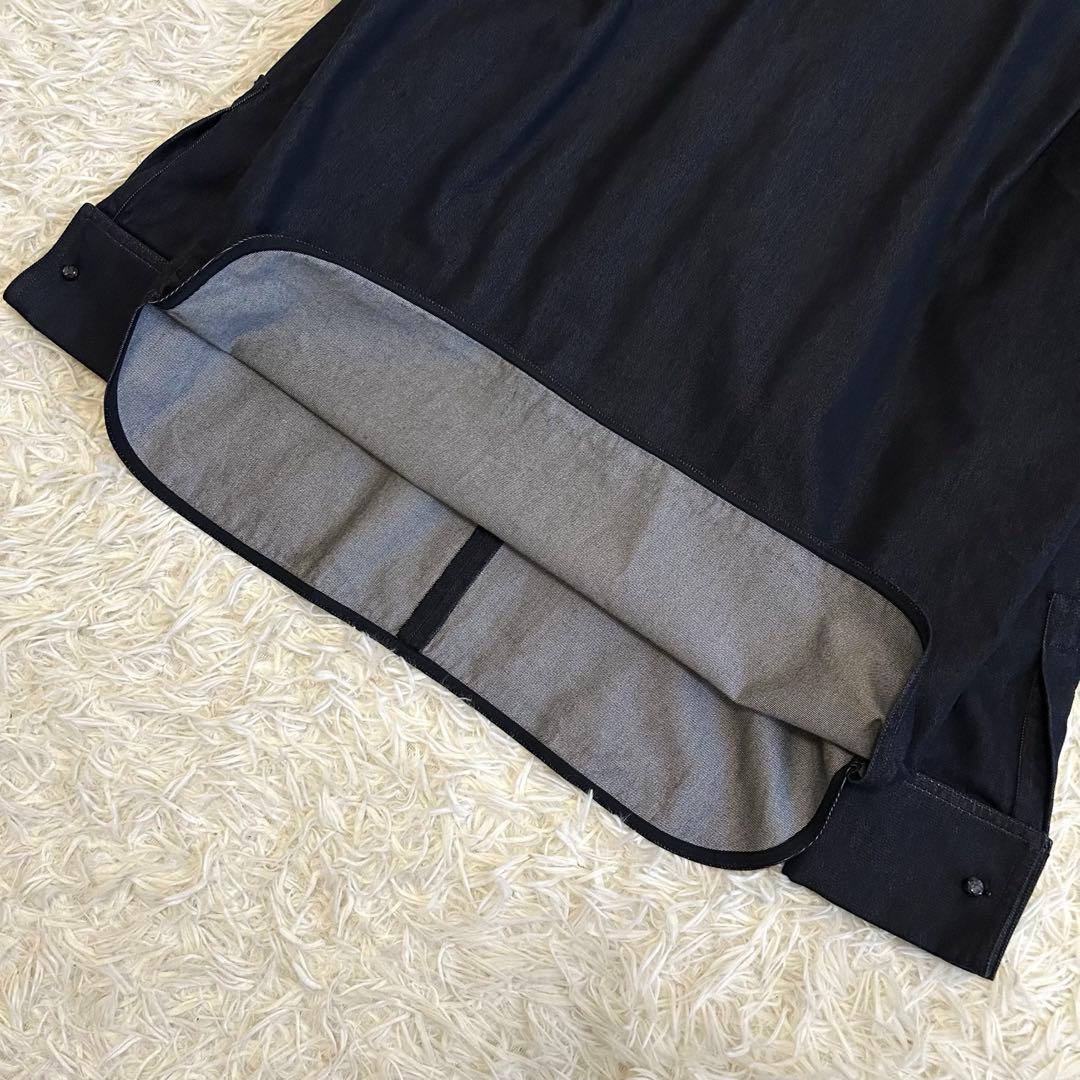 極美品✨マックスマーラ 白タグ コットン デニムシャツ イタリア製 ロゴカフス