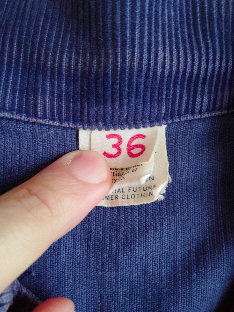 ビンテージ60年代FFA両面刺繍ワッペンコーデュロイJKTジッパーTALON36