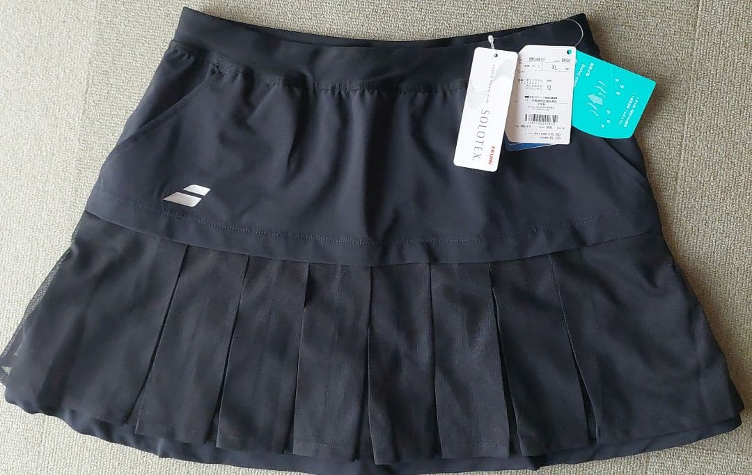 タグ付き新品未使用　Babolat　バボラ　テニススコート　ブラック　XLサイズ