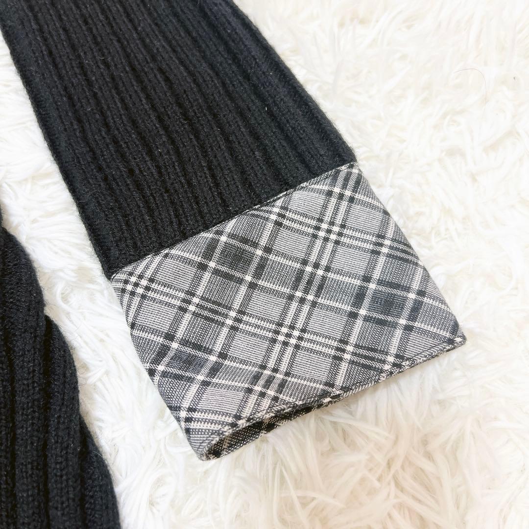 Darich ダーリッチ　レイヤードライクニットミニワンピース　襟　胸元リボン