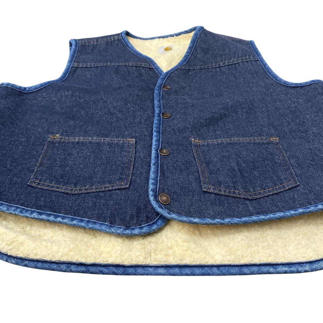 当日発送フォロー割80’s Carhartt denim vest XL