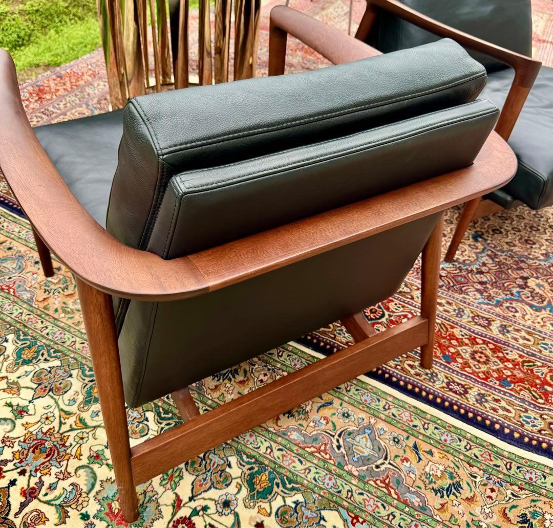 ぺこさん専用 アクタス HORSE SHOE 本革×マホガニー 高級1Pソファ