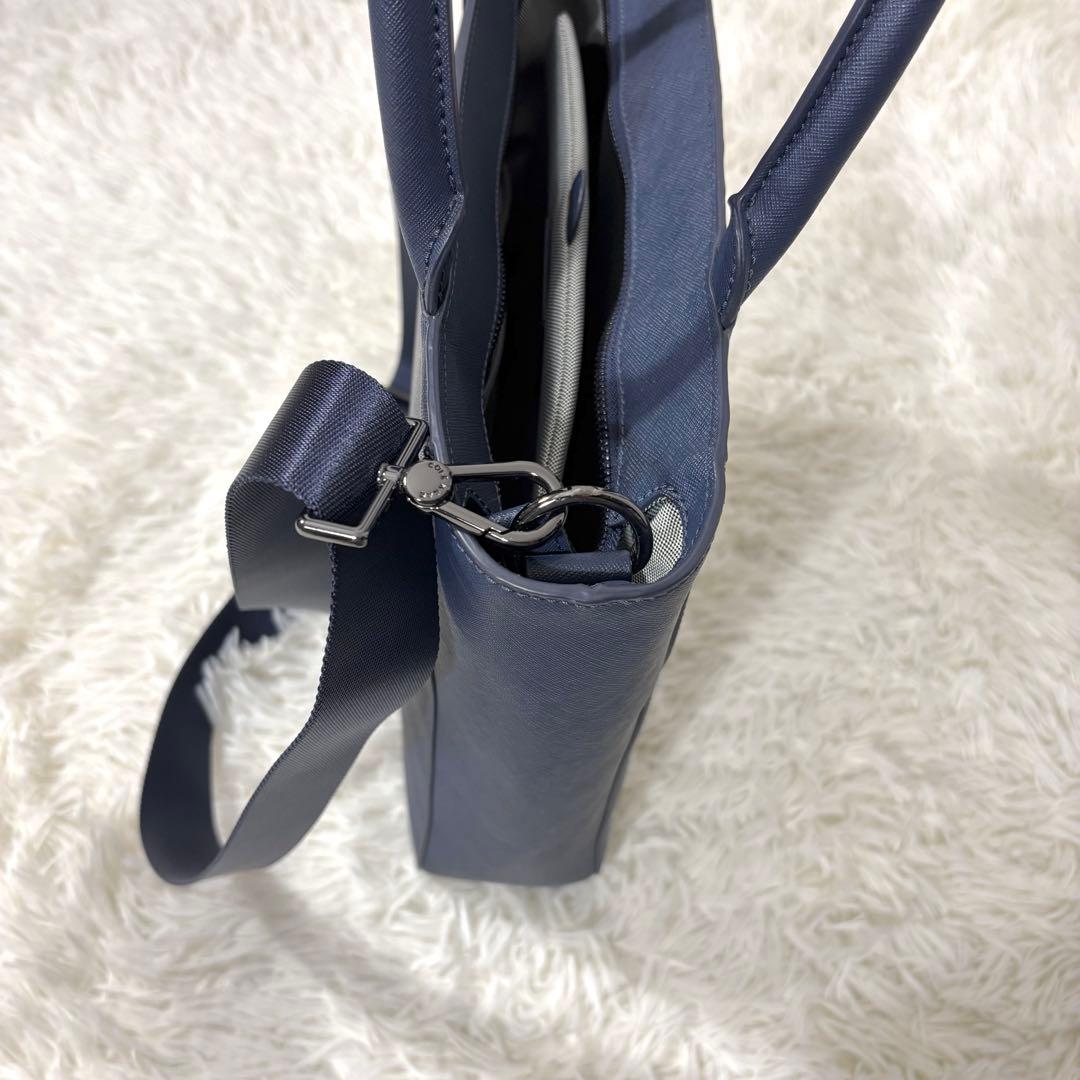 現行 未使用級 コールハーン スローン トート サフィアーノレザー ネイビー