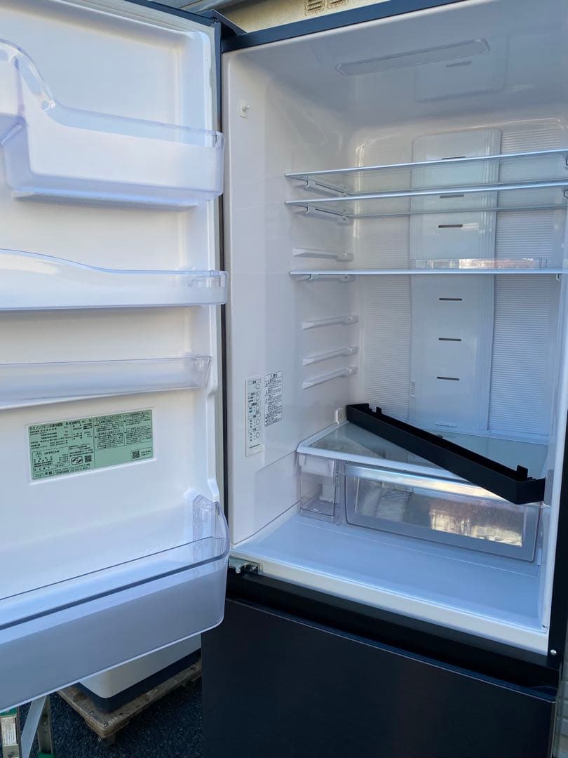 HITACHI ノンフロン冷蔵庫 R-V38NVL(K) 375L