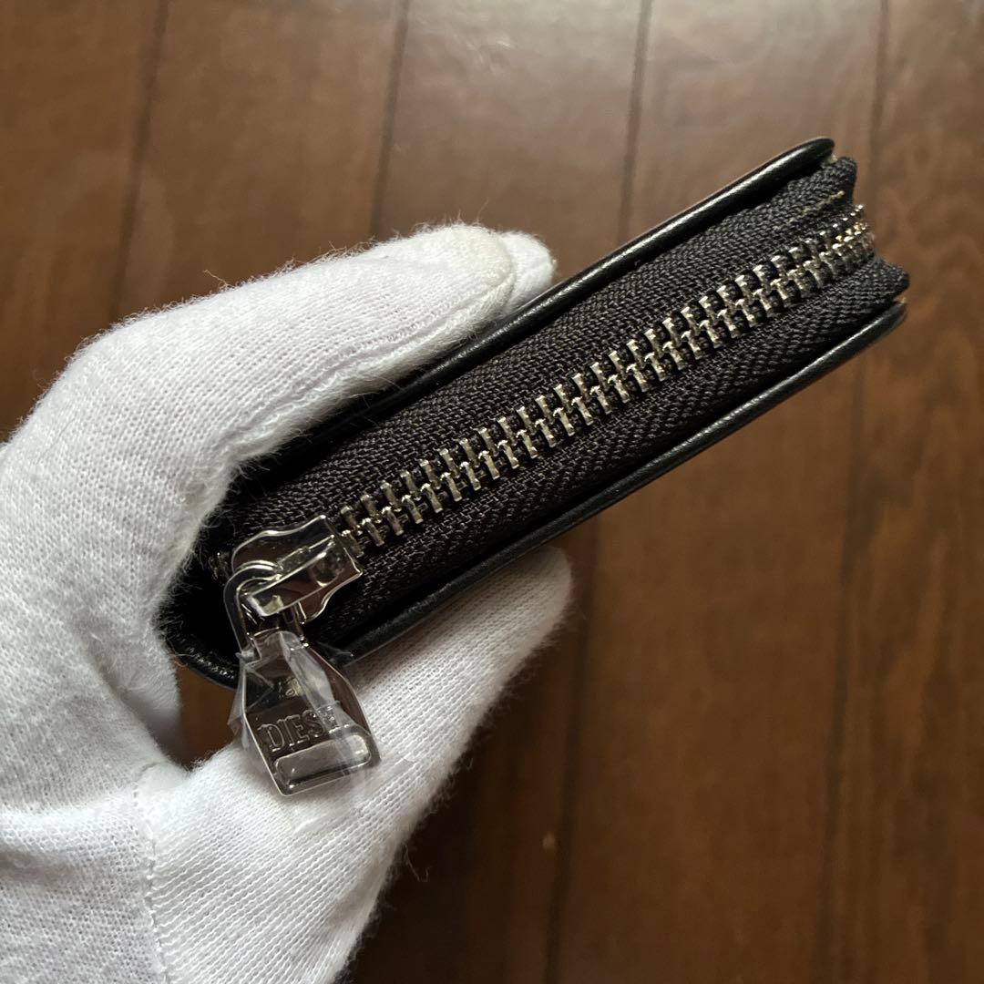 【未使用品】DIESEL D-PLATE カーブレザー 長財布 ブラック 箱付き