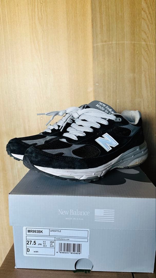 New Balance 993 ブラック/グレー Made in USA27.5