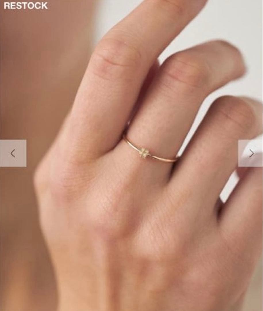 【極美品】[レイヤード] K10YG ダイヤモンド リング 13号