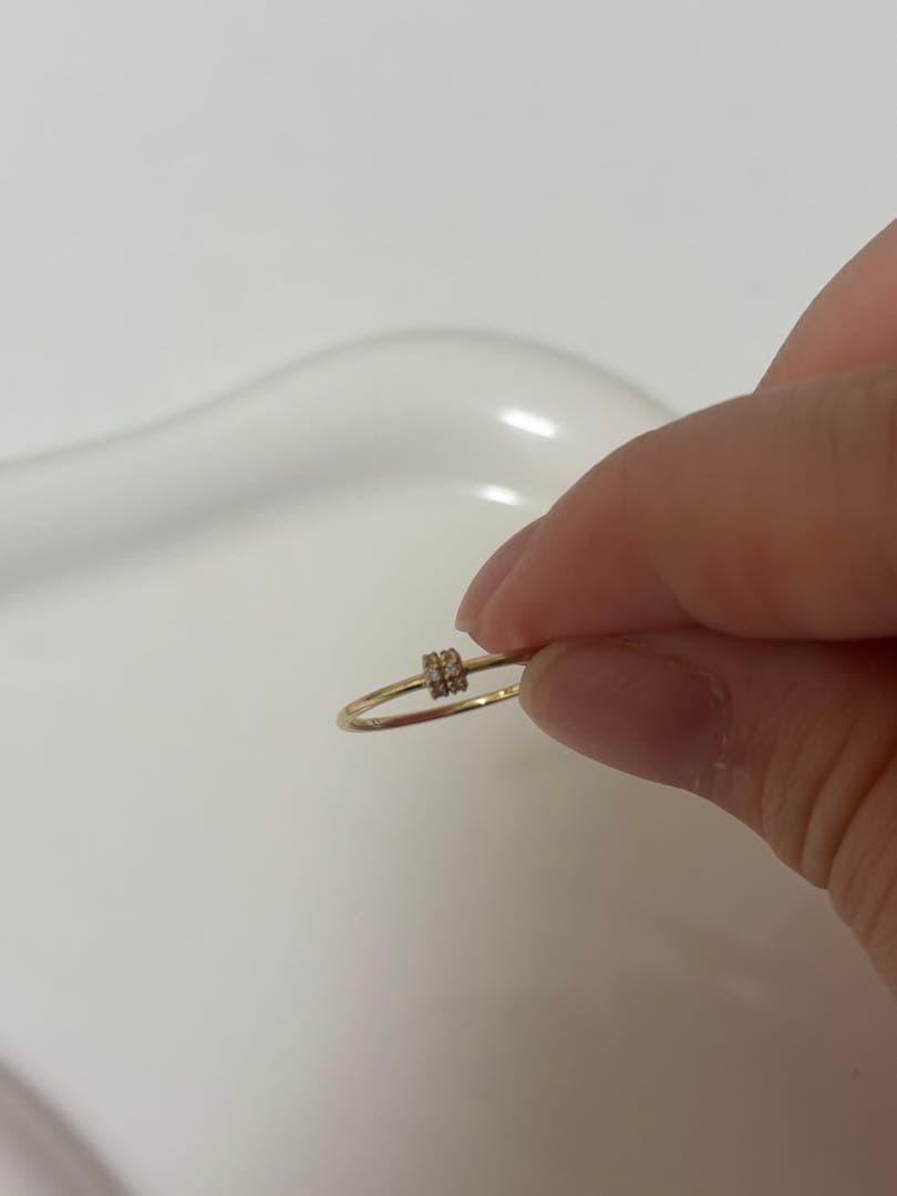 【極美品】[レイヤード] K10YG ダイヤモンド リング 13号