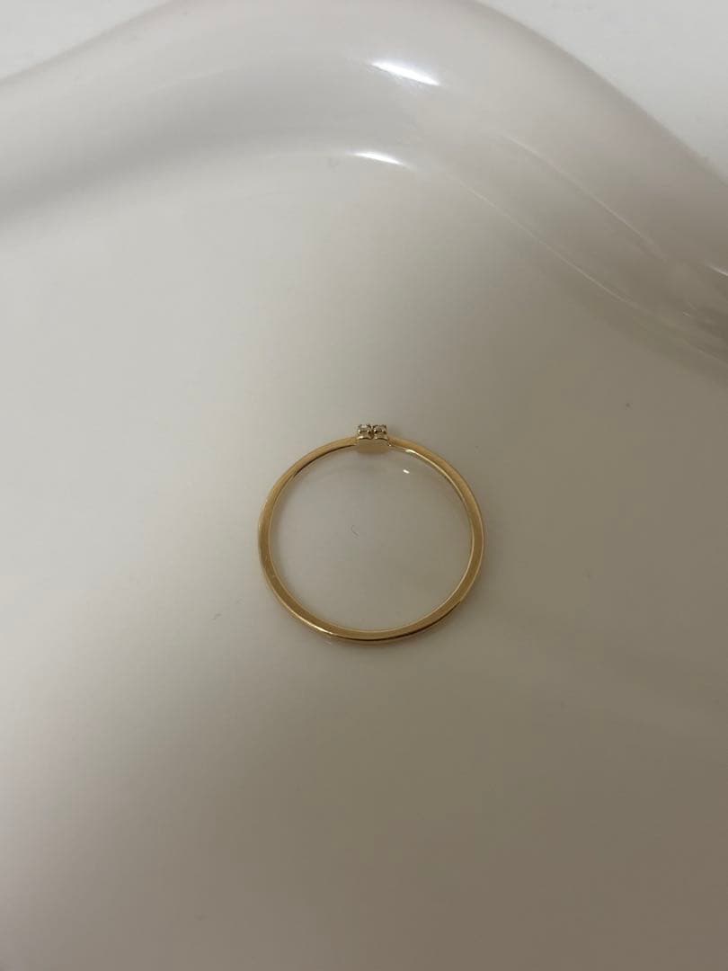 【極美品】[レイヤード] K10YG ダイヤモンド リング 13号