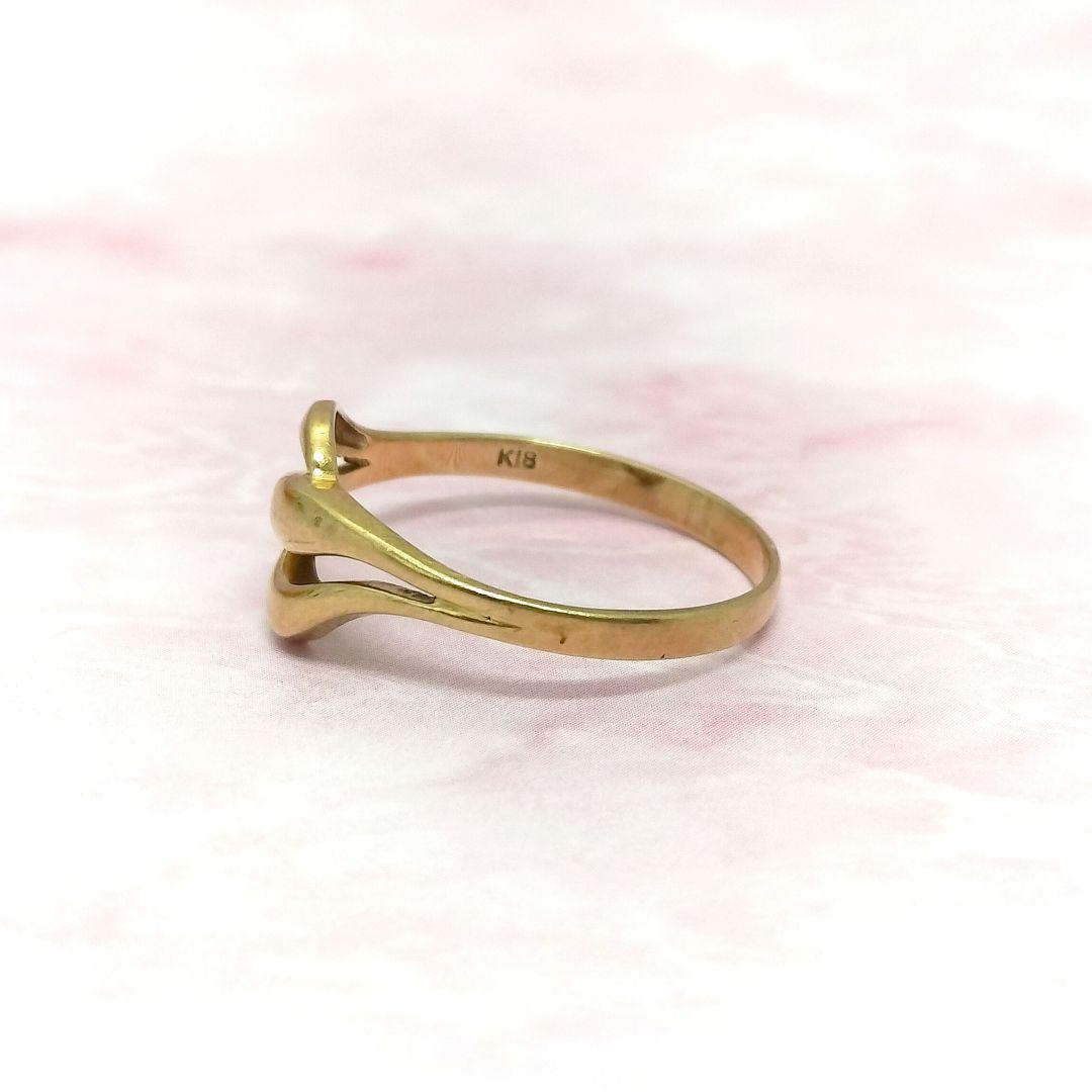 K18 透かし ファッションリング 11.5号 インデックスリング ゴールド