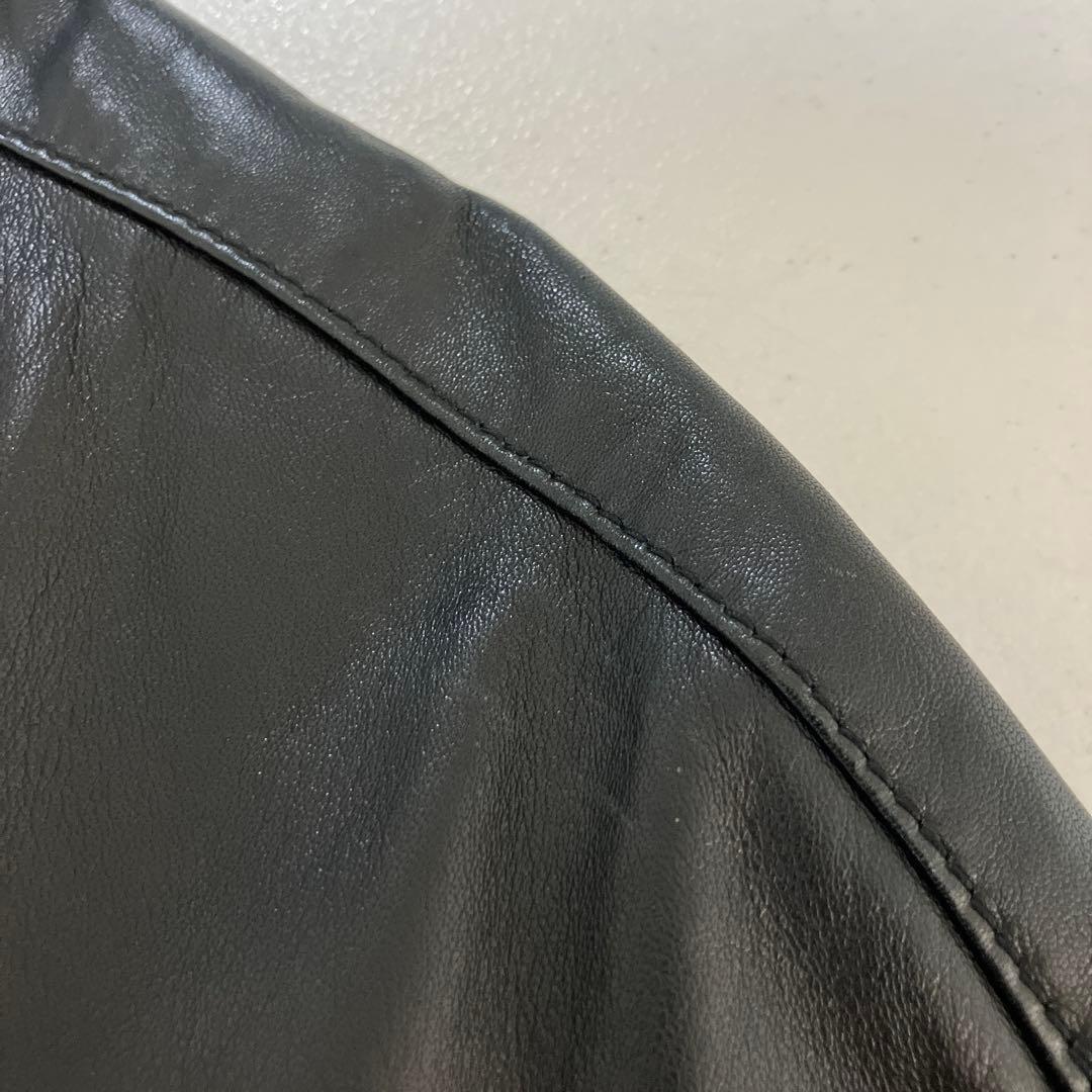 BARNEYS NEWYORK スタンドカラー レザージャケット 46