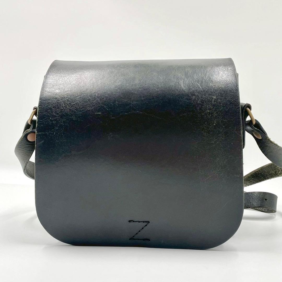 Herz ヘルツ ショルダーバッグ メッセンジャー オールレザー ブラック 黒